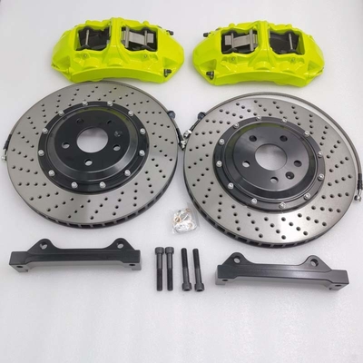 HT250 6 Pot Brake Kit Fluorescent Green Caliper 355*32mm Drilled Disc