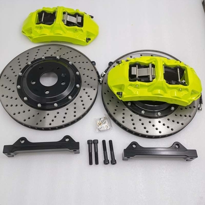 HT250 6 Pot Brake Kit Fluorescent Green Caliper 355*32mm Drilled Disc