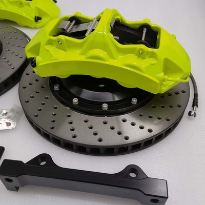 HT250 6 Pot Brake Kit Fluorescent Green Caliper 355*32mm Drilled Disc
