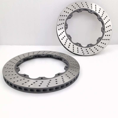 2pcs Car Wheel Brake Disc 400*28mm Drilled Rotor Gray Cast Iron