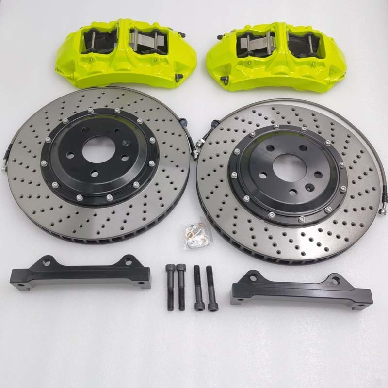 HT250 6 Pot Brake Kit Fluorescent Green Caliper 355*32mm Drilled Disc